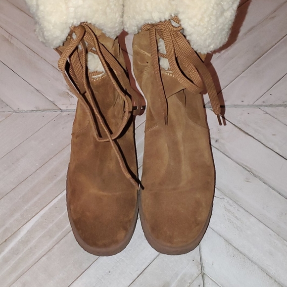 Kors Michael Kors Size 8.5 Brown Leather Boots - Picture 3 of 6